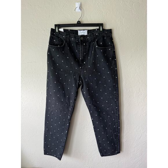 NWT Current/ Elliot The Vintage Slim Polka Dot Cropped Jeans Size 30 - Picture 1 of 10